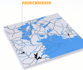 3d view of Phumĭ Chhkê Kon