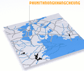 3d view of Phumĭ Thnóng Khang Cheung