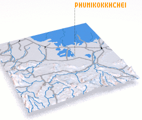 3d view of Phumĭ Kŏk Khchei