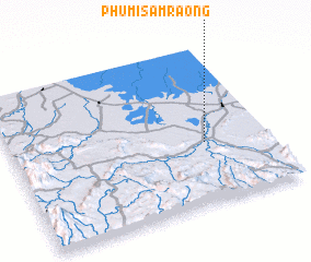 3d view of Phumĭ Sâmraông