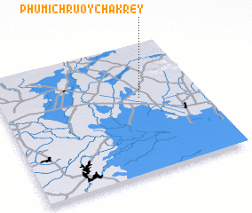 3d view of Phumĭ Chruŏy Châkrey