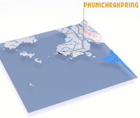 3d view of Phumĭ Chrâk Pring