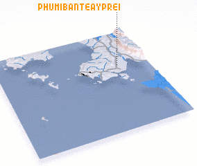 3d view of Phumĭ Bântéay Prei