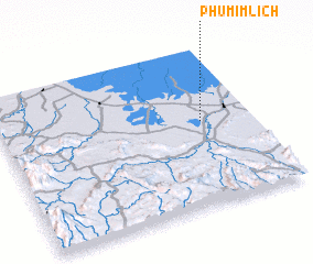 3d view of Phumĭ Mlĭch