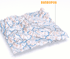 3d view of Bản Bố Pua