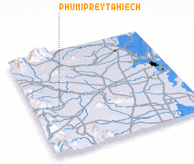 3d view of Phumĭ Prey Ta Hiĕch