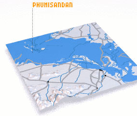 3d view of Phumĭ Sândăn