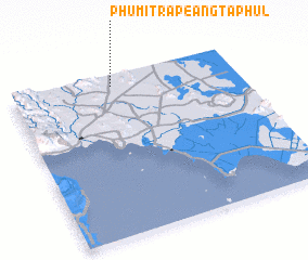 3d view of Phumĭ Trâpeăng Ta Phŭl