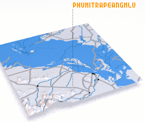 3d view of Phumĭ Trâpeăng Mlu