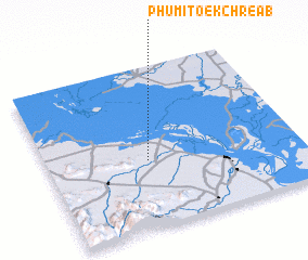 3d view of Phumĭ Tœ̆k Chréab