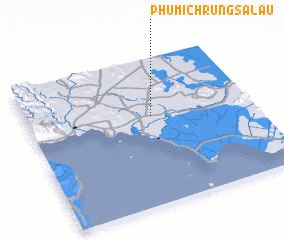 3d view of Phumĭ Chrŭng Salau