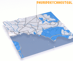 3d view of Phumĭ Prey Chheutéal