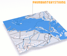 3d view of Phumĭ Bântéay Stoŭng