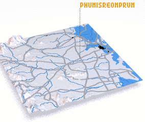 3d view of Phumĭ Srê Omprŭm