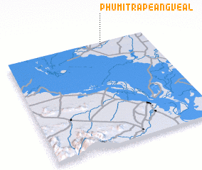 3d view of Phumĭ Trâpeăng Véal