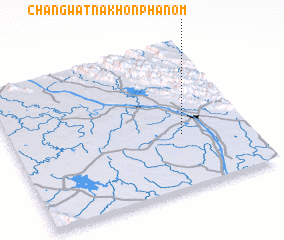 3d view of Changwat Nakhon Phanom