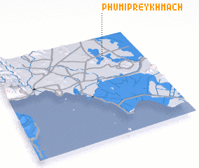 3d view of Phumĭ Prey Khmâch