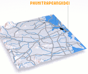 3d view of Phumĭ Trâpeăng Kdei