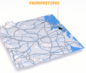 3d view of Phumĭ Prey Spœ