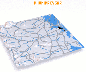 3d view of Phumĭ Prey Sâr