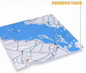 3d view of Phumĭ Prey Kaôr