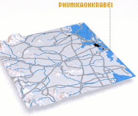 3d view of Phumĭ Kaôh Krâbei