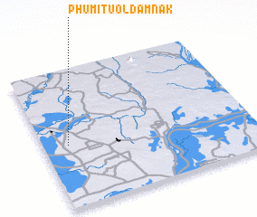 3d view of Phumĭ Tuŏl Dâmnăk