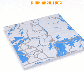 3d view of Phumĭ Âmpĭl Tvéa