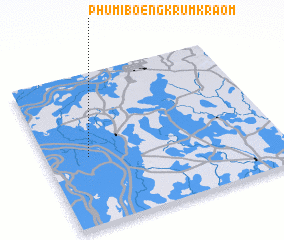 3d view of Phumĭ Bœ̆ng Krum Kraôm