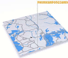 3d view of Phumĭ Kâmpóng Sâmrĕt