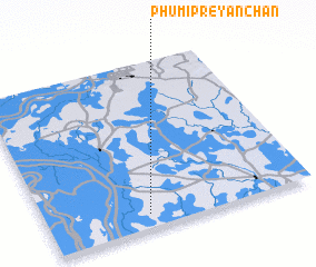 3d view of Phumĭ Prey Ânchăn