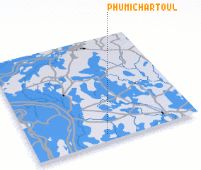 3d view of Phumĭ Char Toŭl