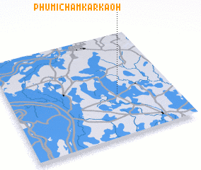 3d view of Phumĭ Châmkar Kaôh