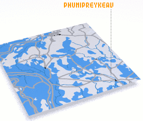 3d view of Phumĭ Prey Kéav