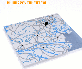 3d view of Phumĭ Prey Chheutéal