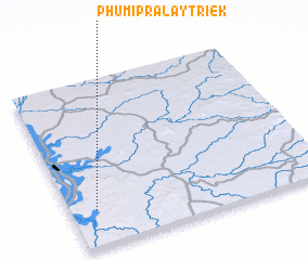 3d view of Phumĭ Prâlay Triĕk