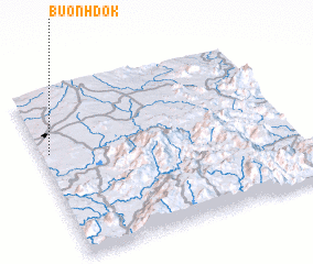 3d view of Buôn Hđơk