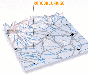 3d view of Ronco allʼAdige