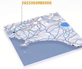3d view of Sasso dʼOmbrone