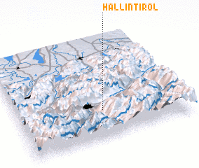 3d view of Hall in Tirol