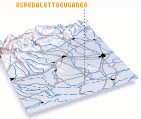 3d view of Ospedaletto Euganeo