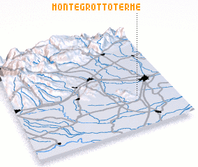 3d view of Montegrotto Terme