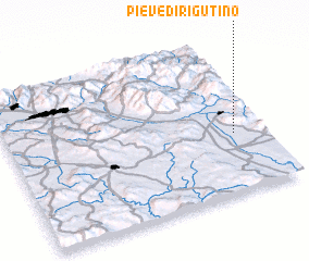 3d view of Pieve di Rigutino