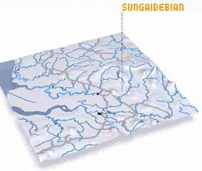 3d view of Sungai Debian