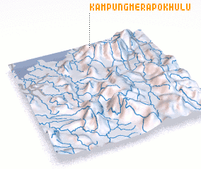 3d view of Kampung Merapok Hulu