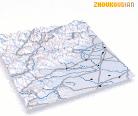 3d view of Zhoukoudian