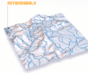 3d view of Kota Kinabalu