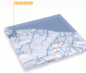 3d view of Sandakan