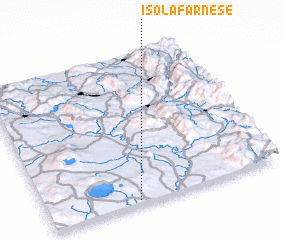 3d view of Isola Farnese