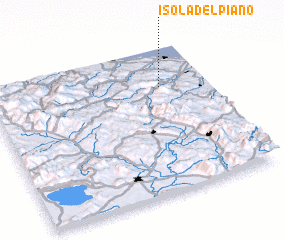 3d view of Isola del Piano